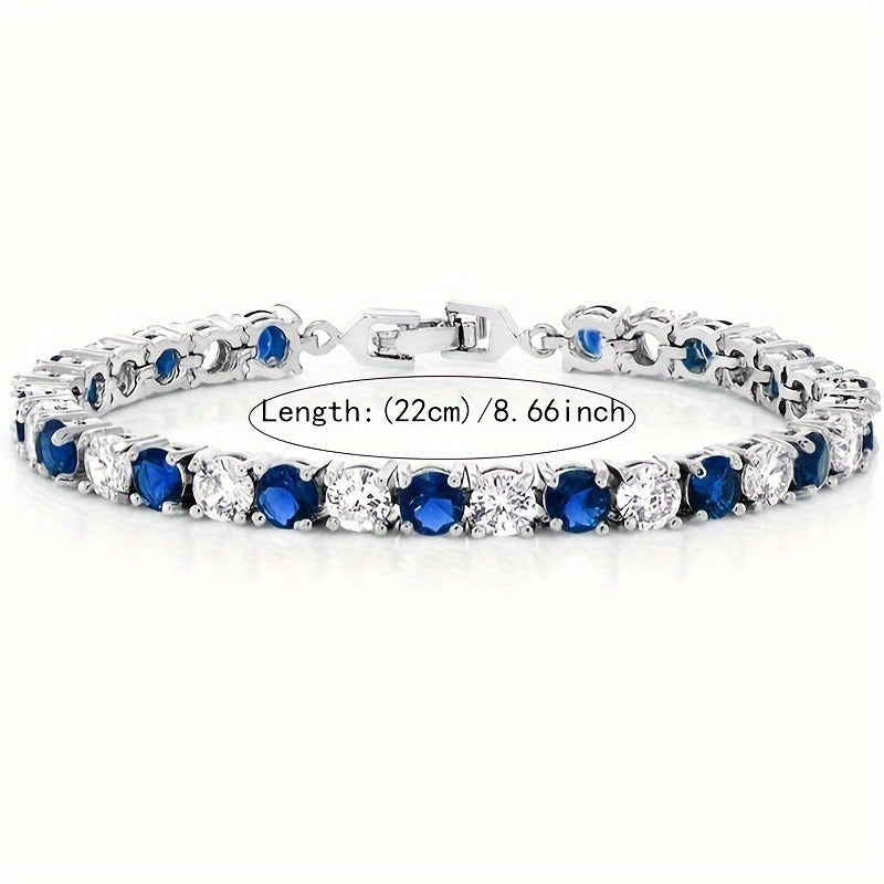 1 Italian Luxury 925 Silver moissanite inlaid Bracelet, Designed And Handmade By An Italian Designer, Perfect As An Anniversary Gift for Your Wife, Suitable for Various Occasions Such As Banquets, And Comes with An Exquisite Jewelry Box