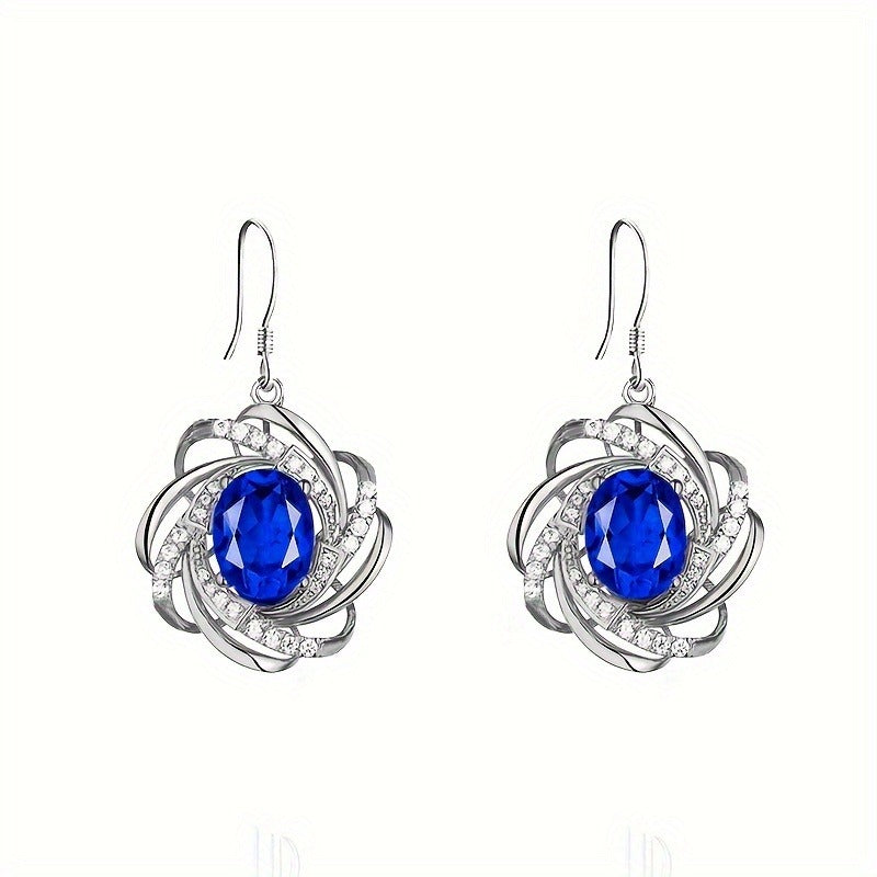 1 Pcs Exquisite Spiral Flower Pendant Necklace - Elegant, Fashionable, Ideal for Valentine's Day, Wedding, Bridal Jewelry Gift