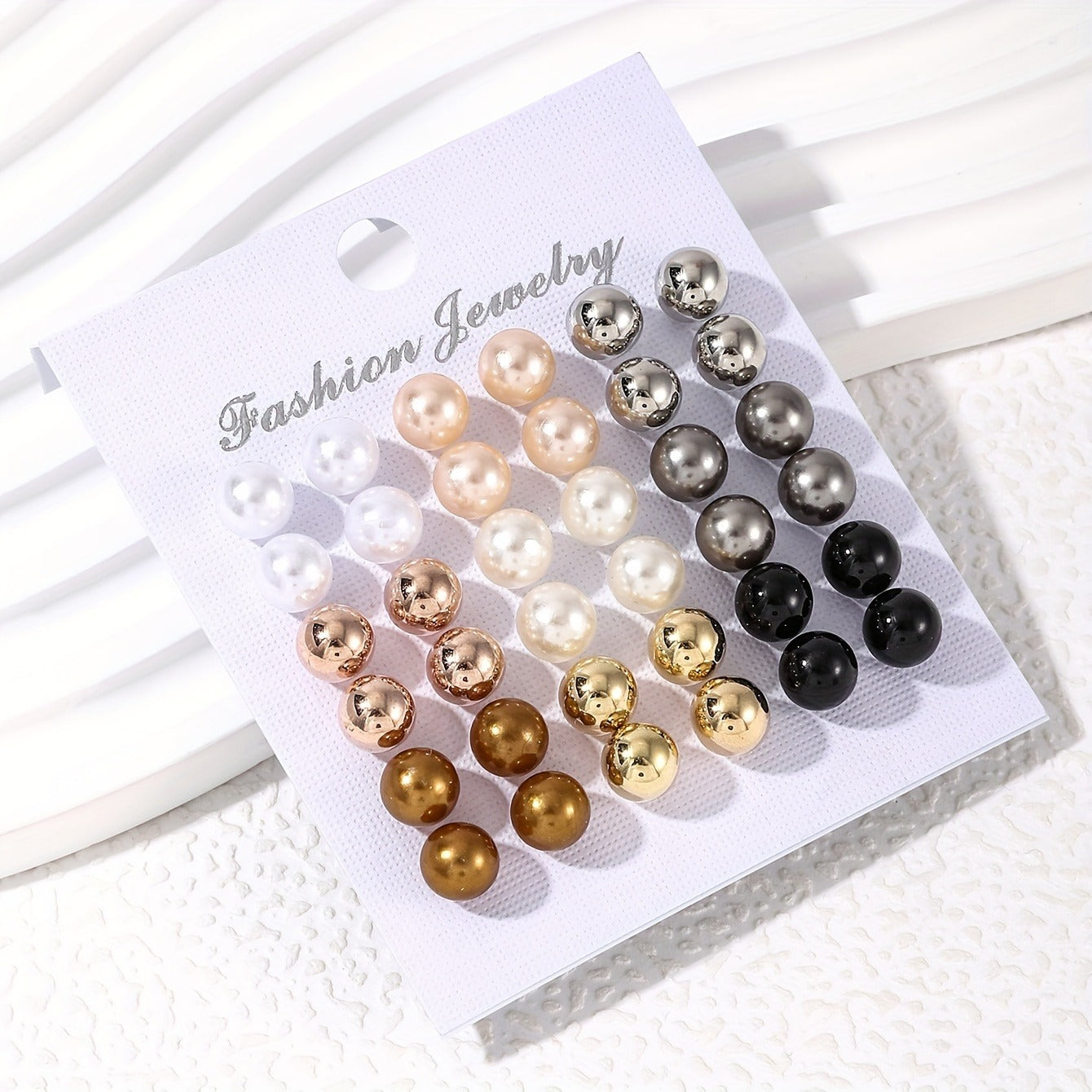 Simple Imitation Pearl Earrings in Casual and Elegant Style, Lightweight for Daily Wear by Women