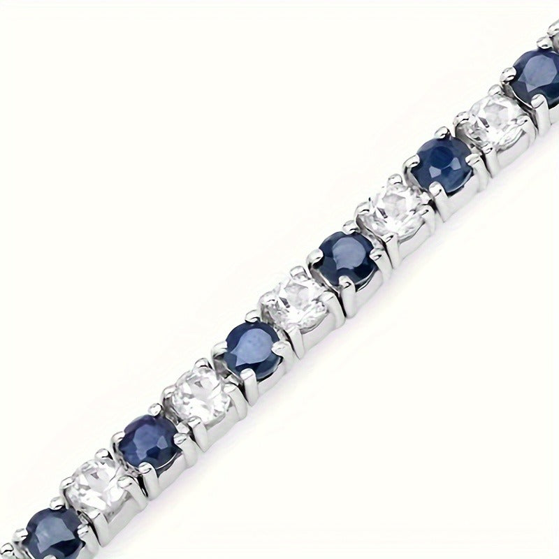 1 Italian Luxury 925 Silver moissanite inlaid Bracelet, Designed And Handmade By An Italian Designer, Perfect As An Anniversary Gift for Your Wife, Suitable for Various Occasions Such As Banquets, And Comes with An Exquisite Jewelry Box