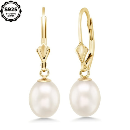 925 Silver Freshwater Pearl Earrings, Suitable For Girls, Fashion, Luxury, For Every Day, For Dates, For Celebrations, For Moms, Wives, Sisters, Friends, Halloween, Thanksgiving, Christmas, Birthdays, Anniversary Gifts
