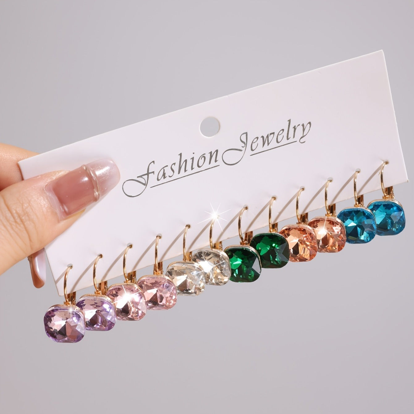 Elegant Cute 14K Golden Plated Zinc Alloy Sugarcube Stud Earrings Set for Women, High-Sheer Daily Wear or Gift Jewelry