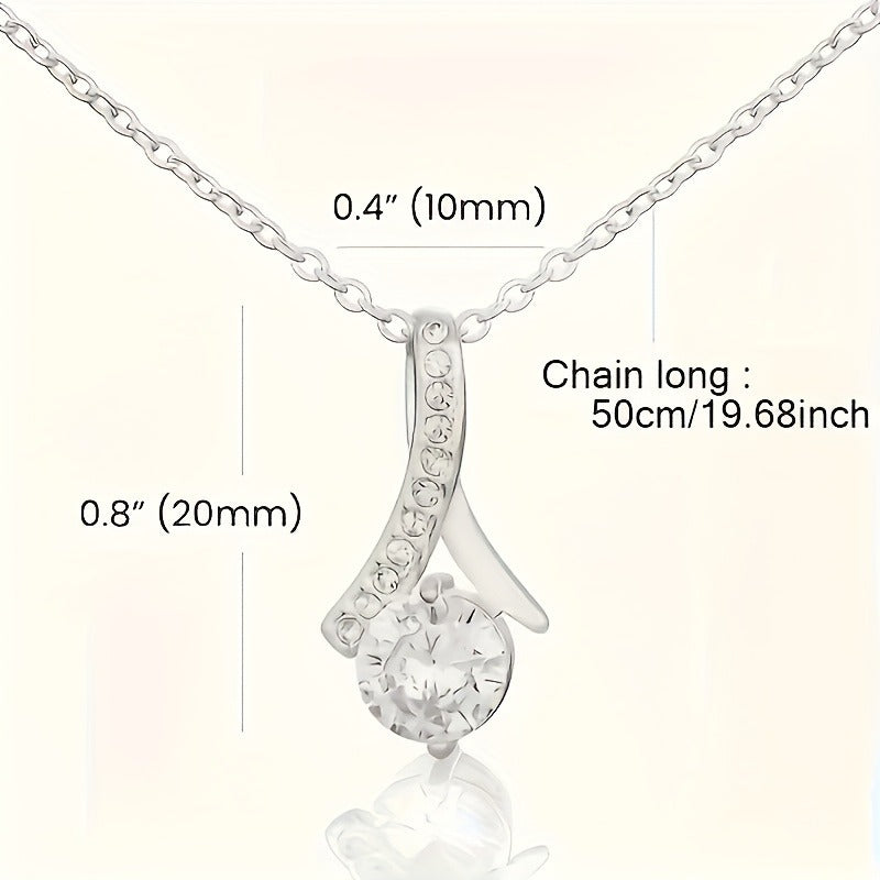 Elegant 925 Sterling Silver Jewelry Set, Synthetic Zirconia Pendant Necklace and Ring Earrings, Sexy Boho Style, Daily & Gift Occasion, All-Season, 2.6g - Ideal for Birthday, Christmas Gifts