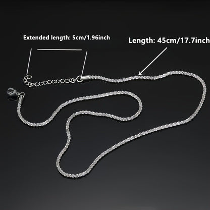 [Luxury Water Wave Chain Necklace] A New Creative Sparkling Starry Sky Lady'S Fashion Personality Necklace With A Light Luxury Niche Design Water Wave Chain.