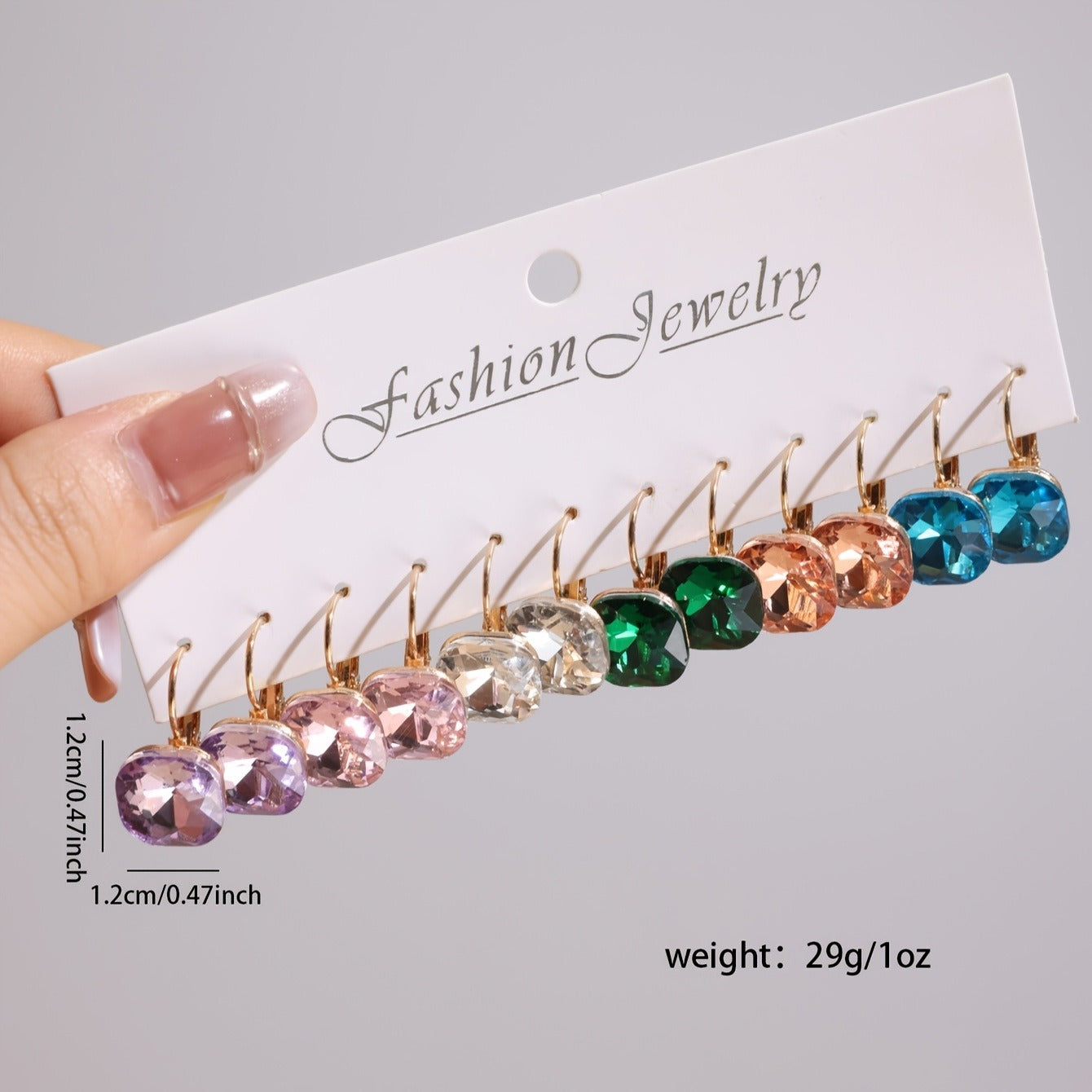 Elegant Cute 14K Golden Plated Zinc Alloy Sugarcube Stud Earrings Set for Women, High-Sheer Daily Wear or Gift Jewelry
