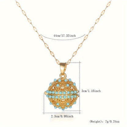 [Gift Spherical Pendant Necklace Elegant] Elegant Creative Fashion Spherical Pendant Necklace Mother's Day Gift Valentine's Day Jewellery Gift Christmas Birthday Gift Thanksgiving Gift