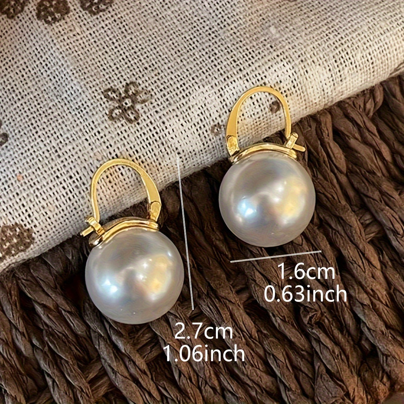 2 Pairs Of Elegant Fake Pearl Earrings, Retro Sexy Style, Women's Fashion Accessories, Suitable For Daily Wear, Weddings And Special Occasions Gifts