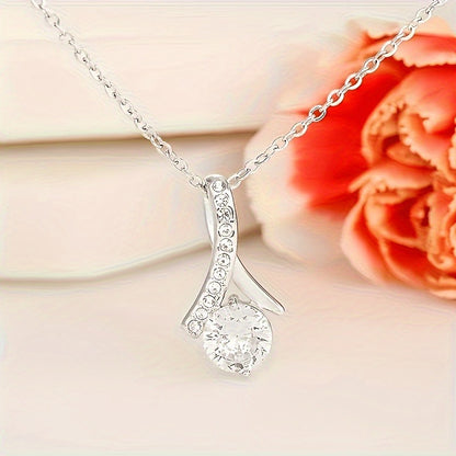 Elegant 925 Sterling Silver Jewelry Set, Synthetic Zirconia Pendant Necklace and Ring Earrings, Sexy Boho Style, Daily & Gift Occasion, All-Season, 2.6g - Ideal for Birthday, Christmas Gifts