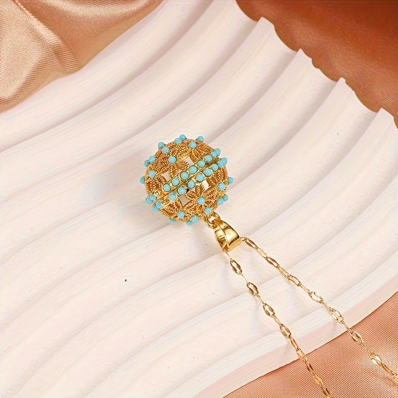[Gift Spherical Pendant Necklace Elegant] Elegant Creative Fashion Spherical Pendant Necklace Mother's Day Gift Valentine's Day Jewellery Gift Christmas Birthday Gift Thanksgiving Gift