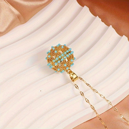 [Gift Spherical Pendant Necklace Elegant] Elegant Creative Fashion Spherical Pendant Necklace Mother's Day Gift Valentine's Day Jewellery Gift Christmas Birthday Gift Thanksgiving Gift