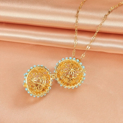 [Gift Spherical Pendant Necklace Elegant] Elegant Creative Fashion Spherical Pendant Necklace Mother's Day Gift Valentine's Day Jewellery Gift Christmas Birthday Gift Thanksgiving Gift