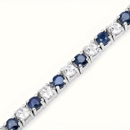 1 Italian Luxury 925 Silver moissanite inlaid Bracelet, Designed And Handmade By An Italian Designer, Perfect As An Anniversary Gift for Your Wife, Suitable for Various Occasions Such As Banquets, And Comes with An Exquisite Jewelry Box